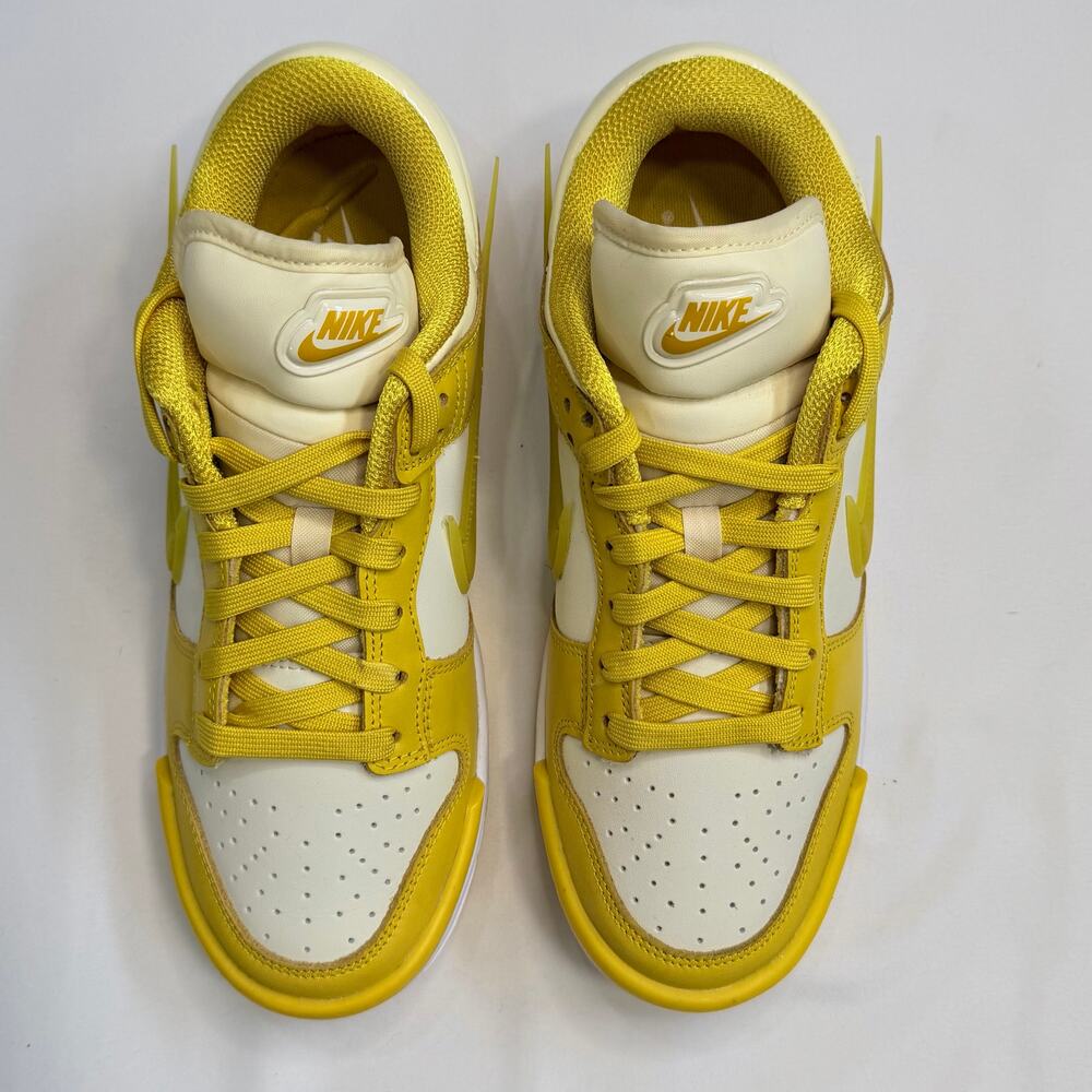 Nike Dunk Low Twist Sneakers Women’s 8.5 Yellow White Leather Shoes NWOB - Picture 4 of 10